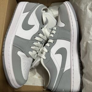 Jordan Women’s Low-Top Sneakers in White and Gray